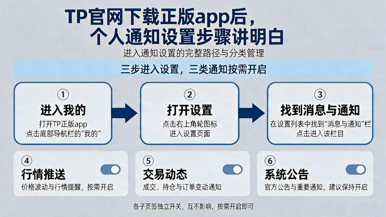 TP官网下载正版app后，个人通知设置步骤讲明白