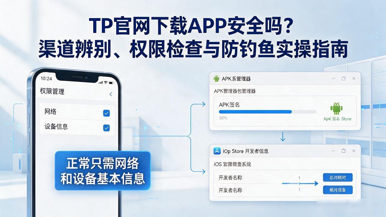 TP官网下载APP安全吗?渠道辨别、权限检查与防钓鱼实操指南