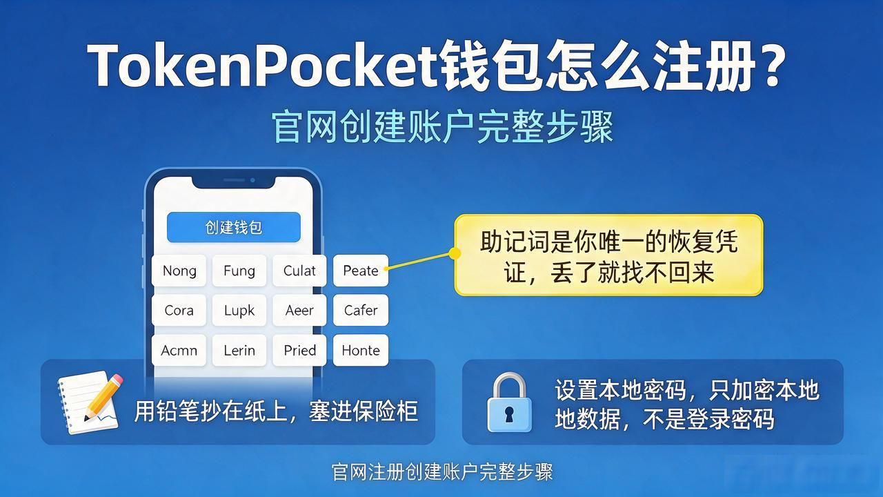 TokenPocket钱包怎么注册？官网创建账户完整步骤