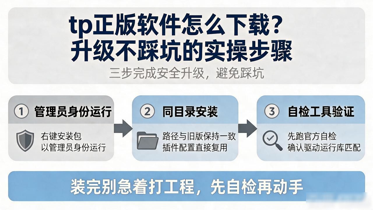 tp正版软件怎么下载？升级不踩坑的实操步骤
