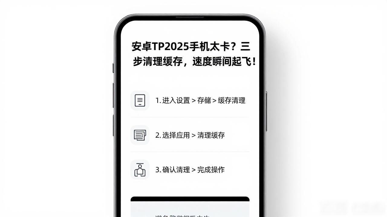 安卓TP2025手机太卡？三步清理缓存，速度瞬间起飞！
