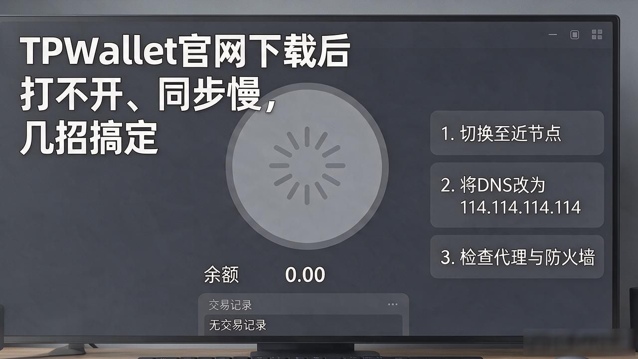 TPWallet官网下载后打不开、同步慢，几招搞定