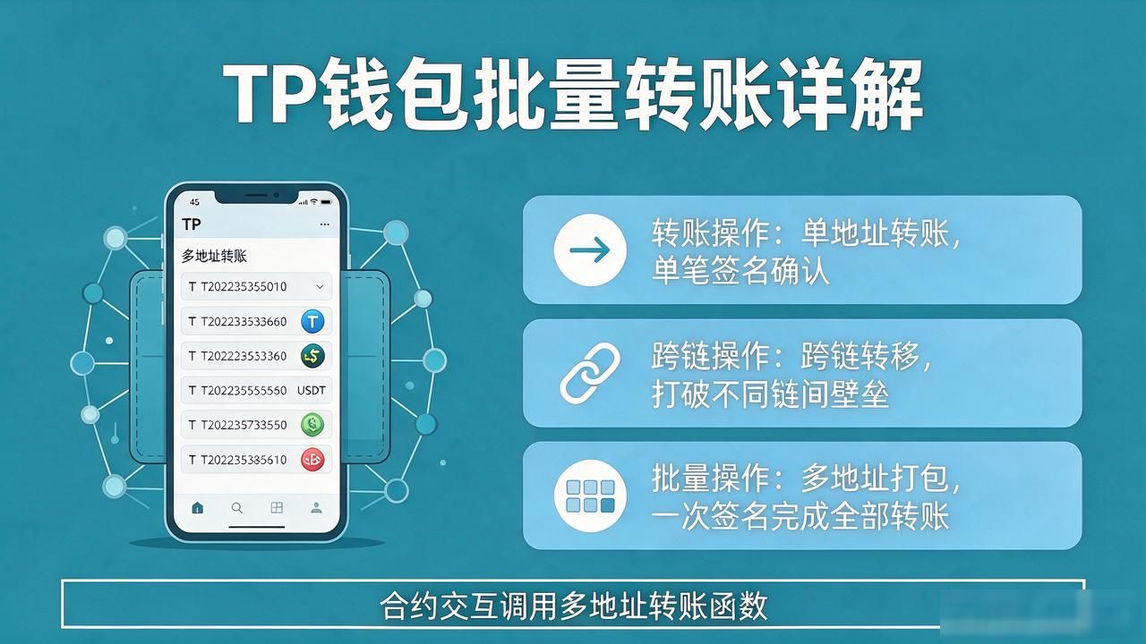 TP钱包数字资产转移方式全解：转账、跨链、批量操作一篇讲明白
